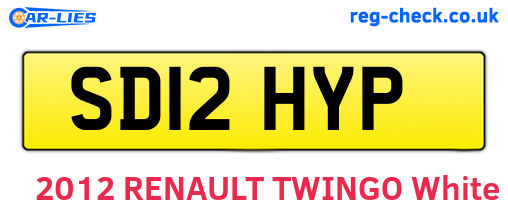 SD12HYP are the vehicle registration plates.