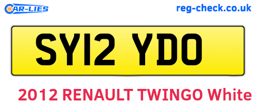 SY12YDO are the vehicle registration plates.
