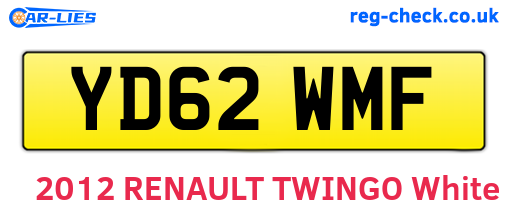 YD62WMF are the vehicle registration plates.