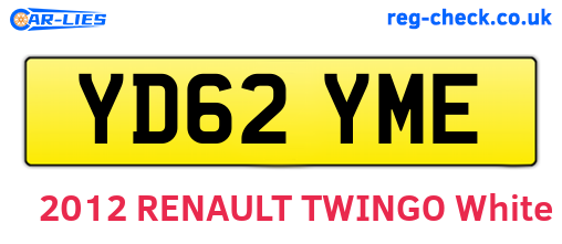 YD62YME are the vehicle registration plates.
