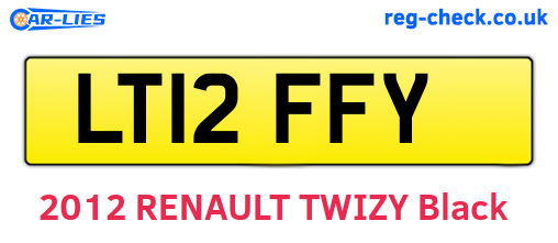 LT12FFY are the vehicle registration plates.