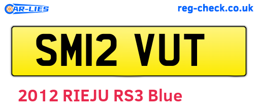 SM12VUT are the vehicle registration plates.
