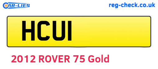 HCU1 are the vehicle registration plates.