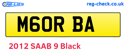 M60RBA are the vehicle registration plates.
