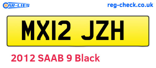 MX12JZH are the vehicle registration plates.