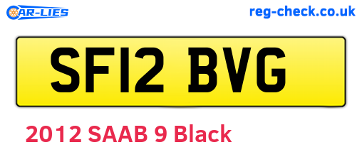 SF12BVG are the vehicle registration plates.