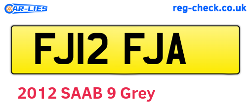 FJ12FJA are the vehicle registration plates.