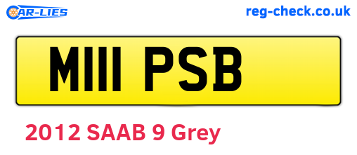 M111PSB are the vehicle registration plates.