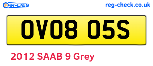 OVO805S are the vehicle registration plates.