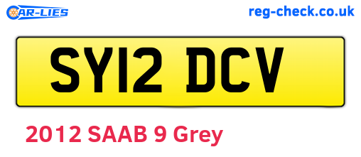 SY12DCV are the vehicle registration plates.