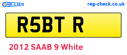 R5BTR are the vehicle registration plates.