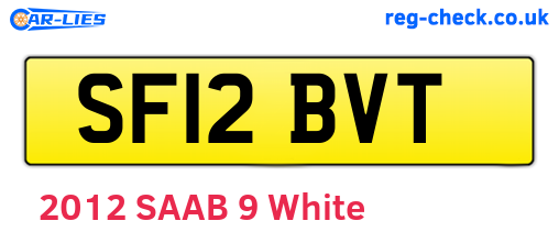 SF12BVT are the vehicle registration plates.