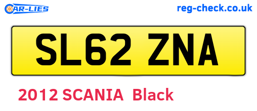 SL62ZNA are the vehicle registration plates.