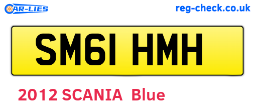 SM61HMH are the vehicle registration plates.