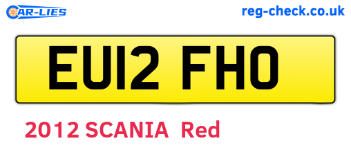 EU12FHO are the vehicle registration plates.