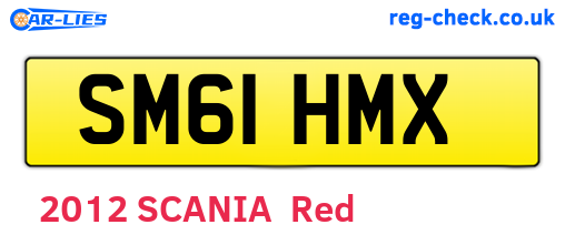 SM61HMX are the vehicle registration plates.