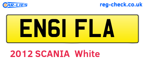 EN61FLA are the vehicle registration plates.