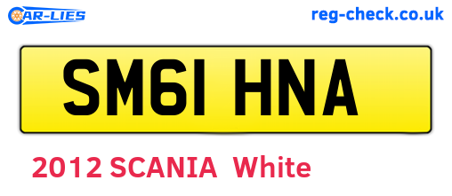 SM61HNA are the vehicle registration plates.