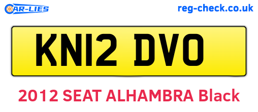 KN12DVO are the vehicle registration plates.