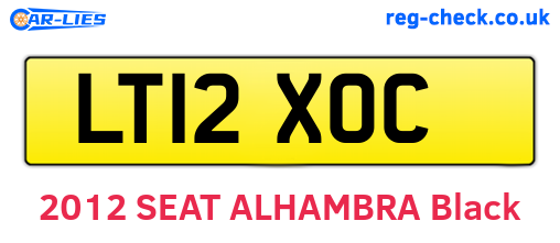 LT12XOC are the vehicle registration plates.