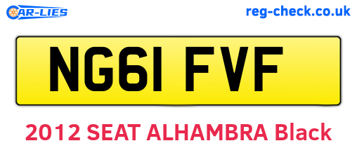NG61FVF are the vehicle registration plates.