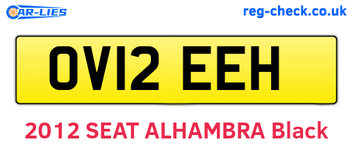 OV12EEH are the vehicle registration plates.
