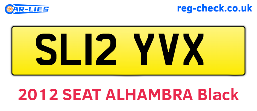 SL12YVX are the vehicle registration plates.