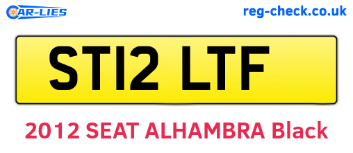 ST12LTF are the vehicle registration plates.