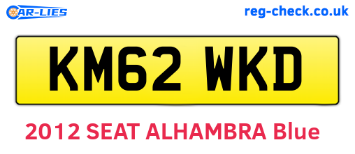 KM62WKD are the vehicle registration plates.