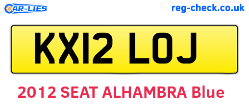 KX12LOJ are the vehicle registration plates.