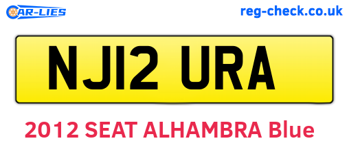 NJ12URA are the vehicle registration plates.