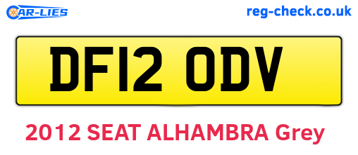 DF12ODV are the vehicle registration plates.
