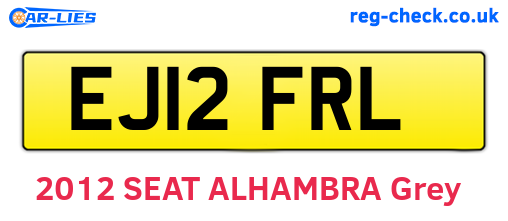 EJ12FRL are the vehicle registration plates.
