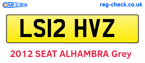 LS12HVZ are the vehicle registration plates.