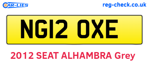 NG12OXE are the vehicle registration plates.