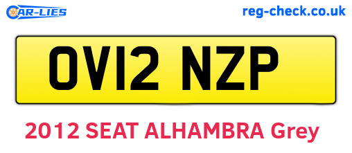 OV12NZP are the vehicle registration plates.