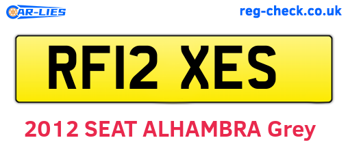 RF12XES are the vehicle registration plates.