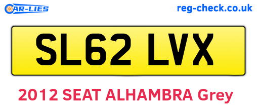 SL62LVX are the vehicle registration plates.