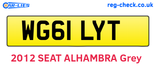 WG61LYT are the vehicle registration plates.