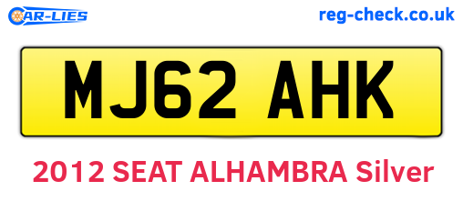 MJ62AHK are the vehicle registration plates.