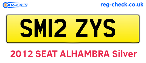 SM12ZYS are the vehicle registration plates.