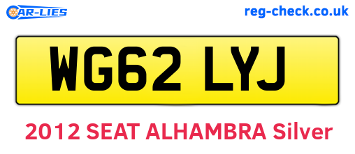 WG62LYJ are the vehicle registration plates.