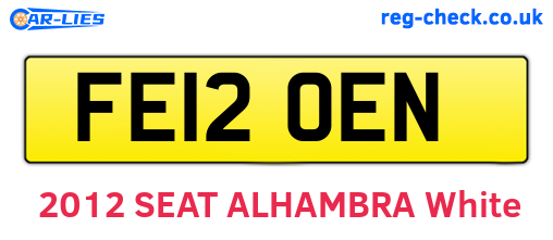 FE12OEN are the vehicle registration plates.