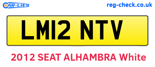 LM12NTV are the vehicle registration plates.