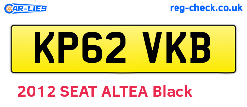 KP62VKB are the vehicle registration plates.