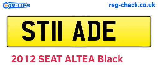 ST11ADE are the vehicle registration plates.
