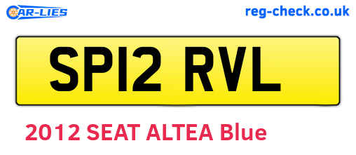 SP12RVL are the vehicle registration plates.