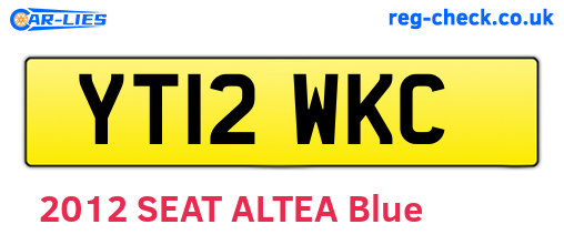 YT12WKC are the vehicle registration plates.