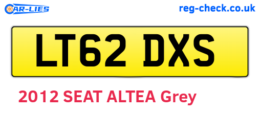 LT62DXS are the vehicle registration plates.