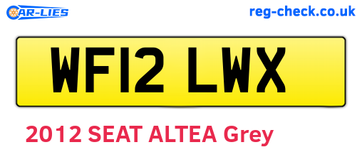 WF12LWX are the vehicle registration plates.